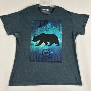 Tony Hawk Men's T-Shirt Dark Gray H A W K 98 Bear Size: L Retro Classic style